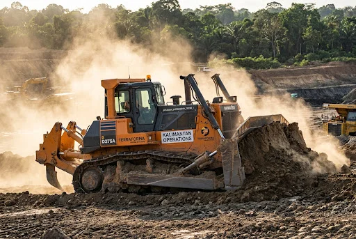 Bulldozer di Site Tambang